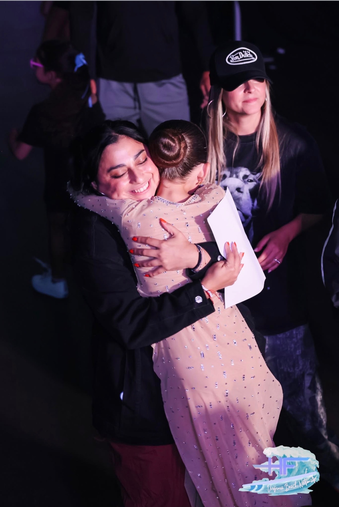 Congratulations hug after awards